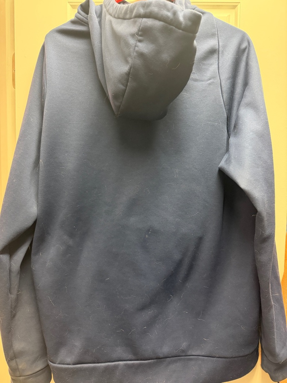 Nike Navy Blue Men's Pullover Hoodie- Nike thermafit fleece lined hoodie
